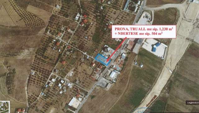 Fier, Mbrostar Ura Shitet Truall 1.230 m² dhe Ndertese 504 m² me siperfaqe totale 1,582 m², 35.280.000 Leke