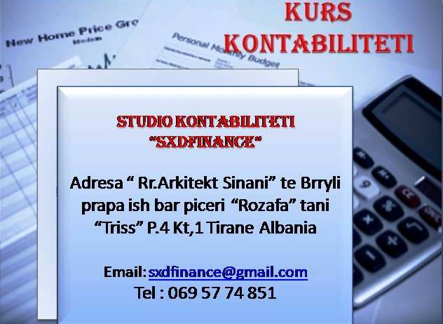 Tirane, ofrojme Kurse Kontabiliteti /Tema dipllome/trajnime kompjuterike