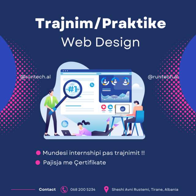 Tirane, ofrojme trajnime  Web Design