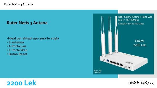 Ruter Netis 3 Antena 1900 Leke