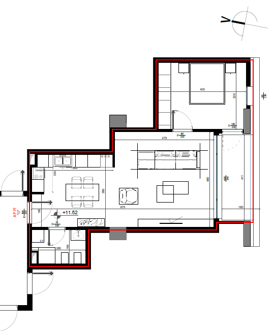 Tirane, shes apartament 1+1+BLK Kati 3, 78 m² 85.500 Euro (Farmacia 10)