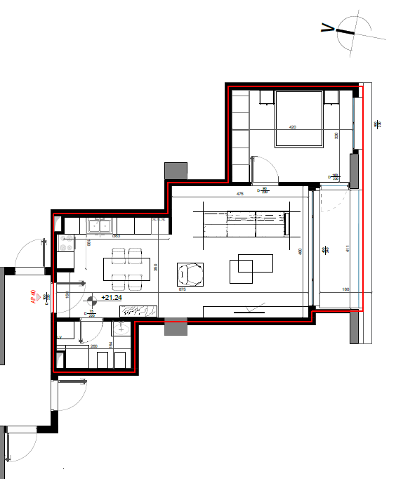 Tirane, shes apartament 1+1+BLK Kati 7, 78 m² 85.500 Euro (Farmacia 10)