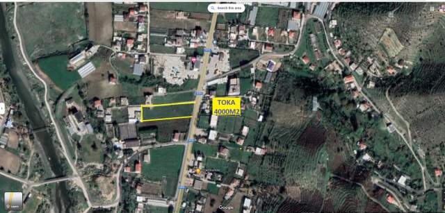 Tirane,Shitet Tokë/Truall 4'000m² me Cmim 80 euro €/m2, në Pezë-Helmës-Ndroq, pranë Urës Beshirit, 8-km nga Tirana, buzë rrugës/aksit nacional SH.56,