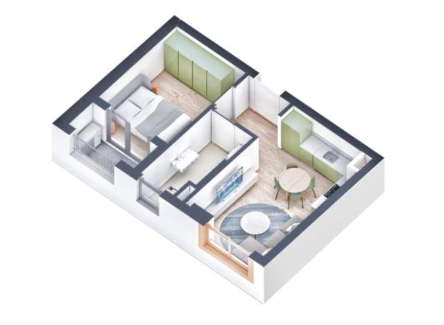Tirane, shitet apartament 1+1 Kati 2, 54 m² 56.000 Euro (Pasho Hysa)