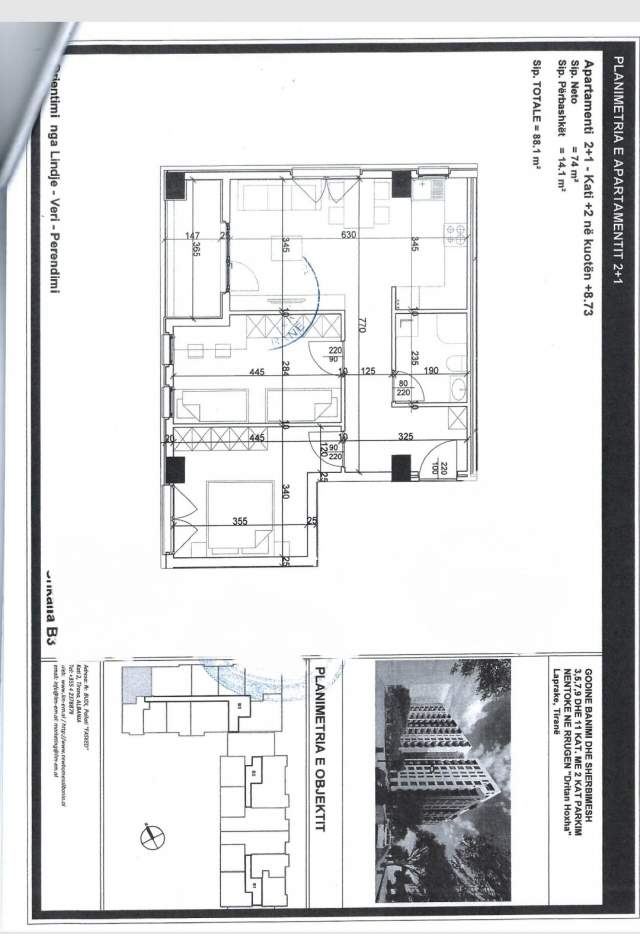 Tirane, shitet apartament 2+1+BLK Kati 6, 93.000 Euro (Rruga Dritan Hoxha)