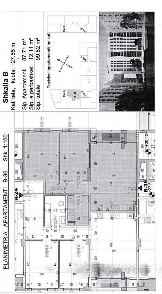 Tirane, shitet apartament 2+1+BLK Kati 6, 104 m² 114.000 Euro (Rruga Xhanfize keko)