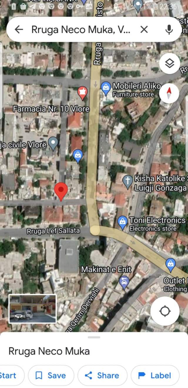 Vlore, shes truall 400 m²  dhe shtepi 2 kateshe, 150.000 Euro