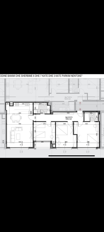 Tirane, shitet 3+1 Kati 6, 137 m² 192.000 € (Bulevardi ri)
