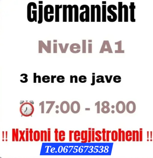 Tirane, KURSE GJERMANISHTE  Rr.5 Maji (Concord Center)