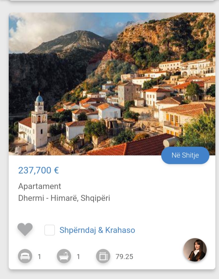 Dhermi - Palase, shitet apartament 1+1 Kati 1, 80 m² 237.699 € (Dhermi)
