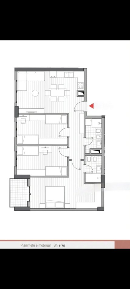 Tirane, shes apartament 3+1+Ballkon Kati 4, 121 m² 163.000 € (5 Maji)