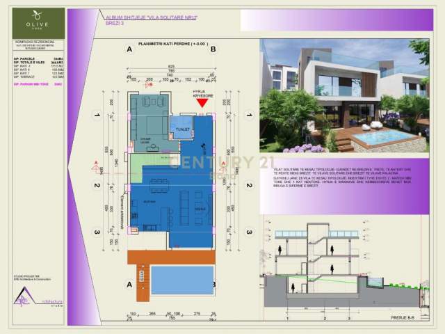 Tirane, shitet Vile 5+1+A+BLK Kati 2, 345 m² 504.160 Euro (Sauk i Ri)