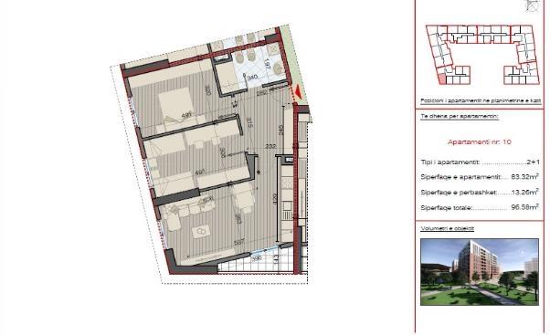 Tirane, shitet apartament 1+1+BLK Kati 4, 75 m² 750 Euro/m2 (BULEVARDI KASHAR, ASTIR)