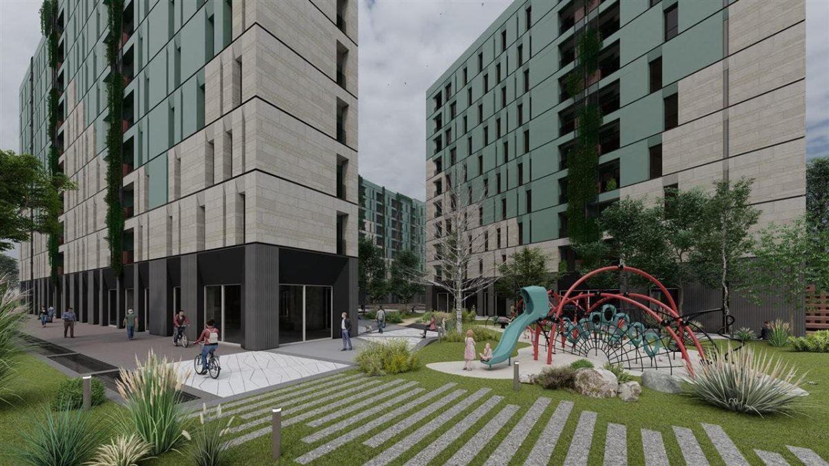 SHITET APARTAMENT 1+1 RIVERSIDE RESIDENCES TIRANE