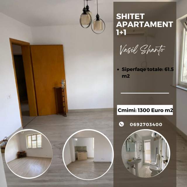 Tirane, shitet apartament Kati 2, 61 m² 1.300 Euro (Vasil Shanto)