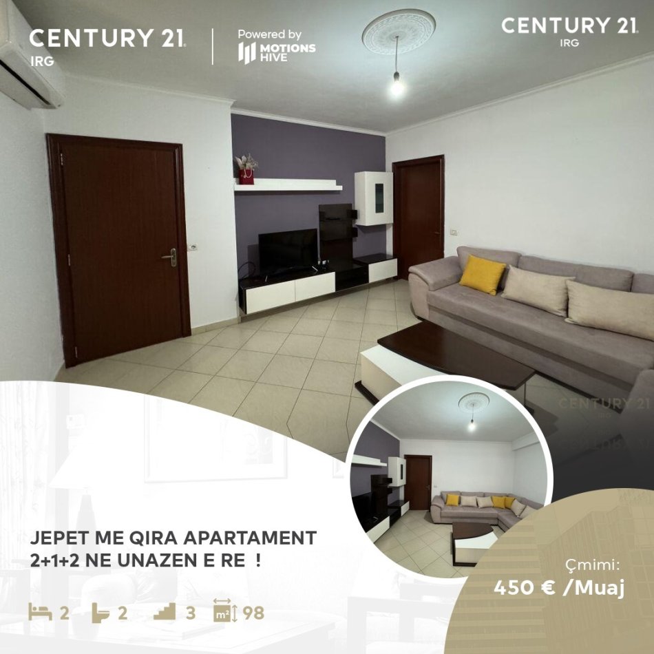 Tirane, jepet me qera apartament 2+1 , 98 m² 420 € (Rruga Loni Ligori ,Shqipëria)