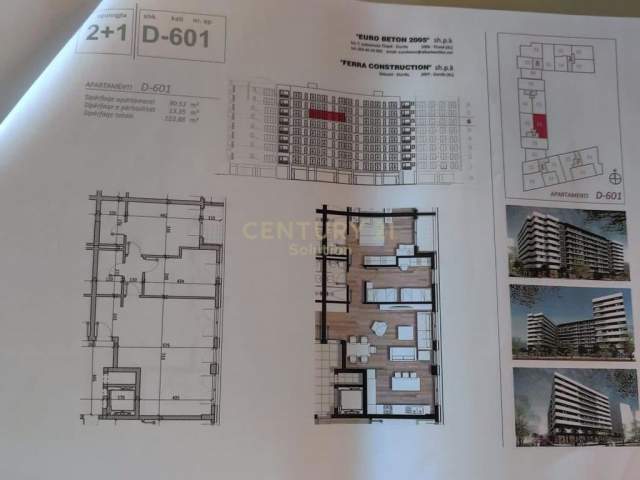 DON BOSKO, SHITET APARTAMENT 2+1 KOMPLEKSI "PARALLEL LIVING "! Kati 6, 104 m² 109.000 Euro (Don Bosko)