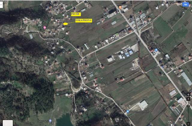 Tirane, Fshati Prush-Okazion Shitet Truall Sip750m²,Cmimi 45'000 € euro, në zonë urbane, afër pyllit me pisha dhe liqenit të Prushit, 7.5km nga qendra