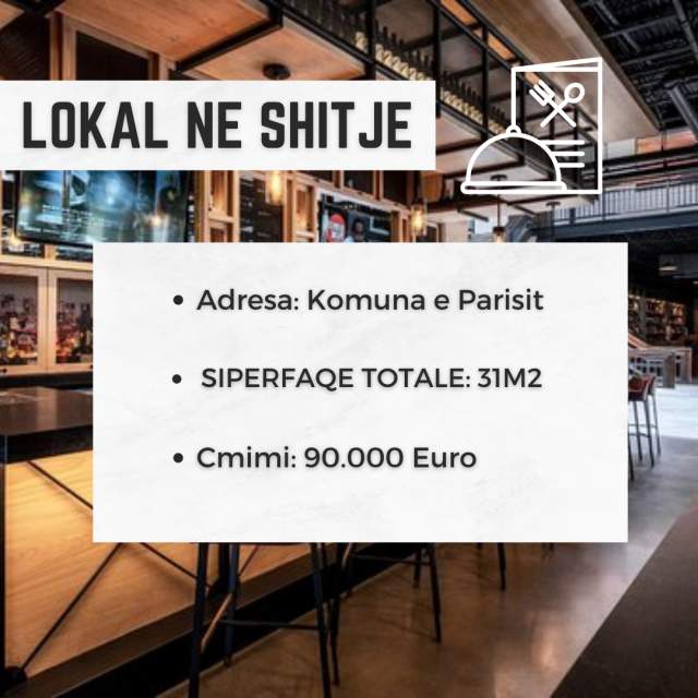 Tirane, shitet Kati 0, 31 m² 90.000 Euro (Komuna e Parisit)