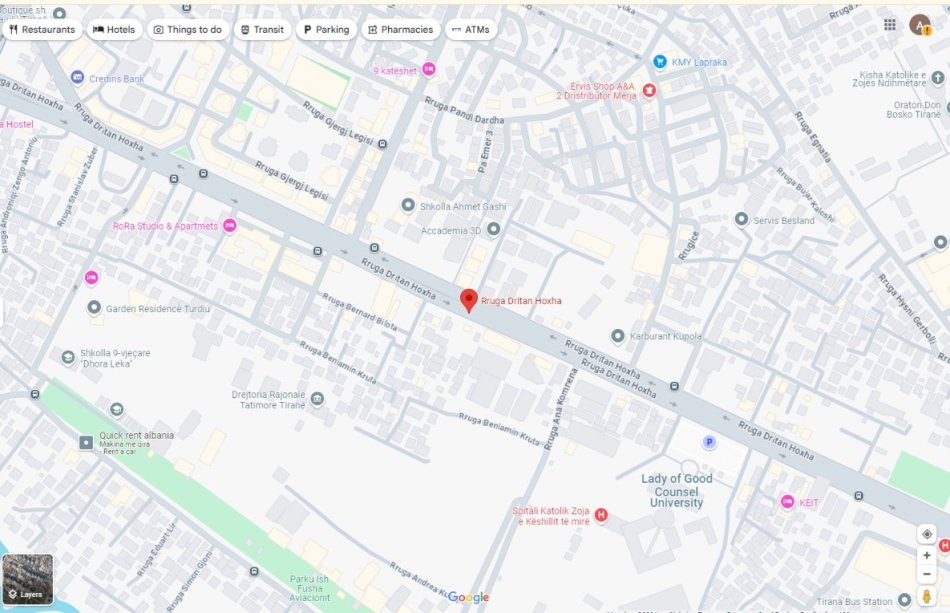 Tirane, shitet garazh Kati -1, 18 m² (Rruga Dritan Hoxha)