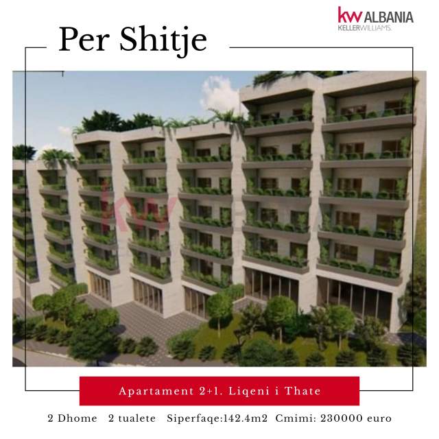 Tirane, shitet apartament Kati 4, 143 m² 230.000 Euro (Liqeni i Thatë,)