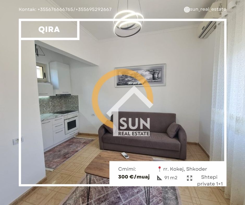 Shkoder, jepet me qera shtepi 1+1 Kati 0, 91 m² 300 € (RR. KOKEJ, SHKODER)