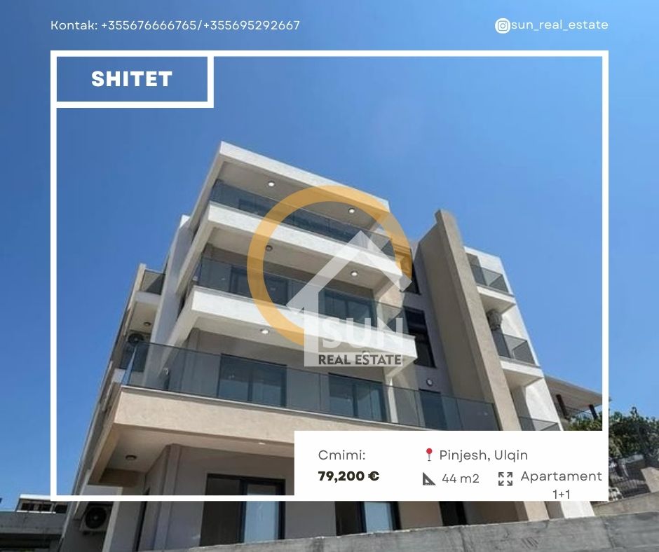 Ulqin, shitet apartament 1+1+Ballkon Kati 0, 44 m² 79.200 € (PINJESH, ULQIN)