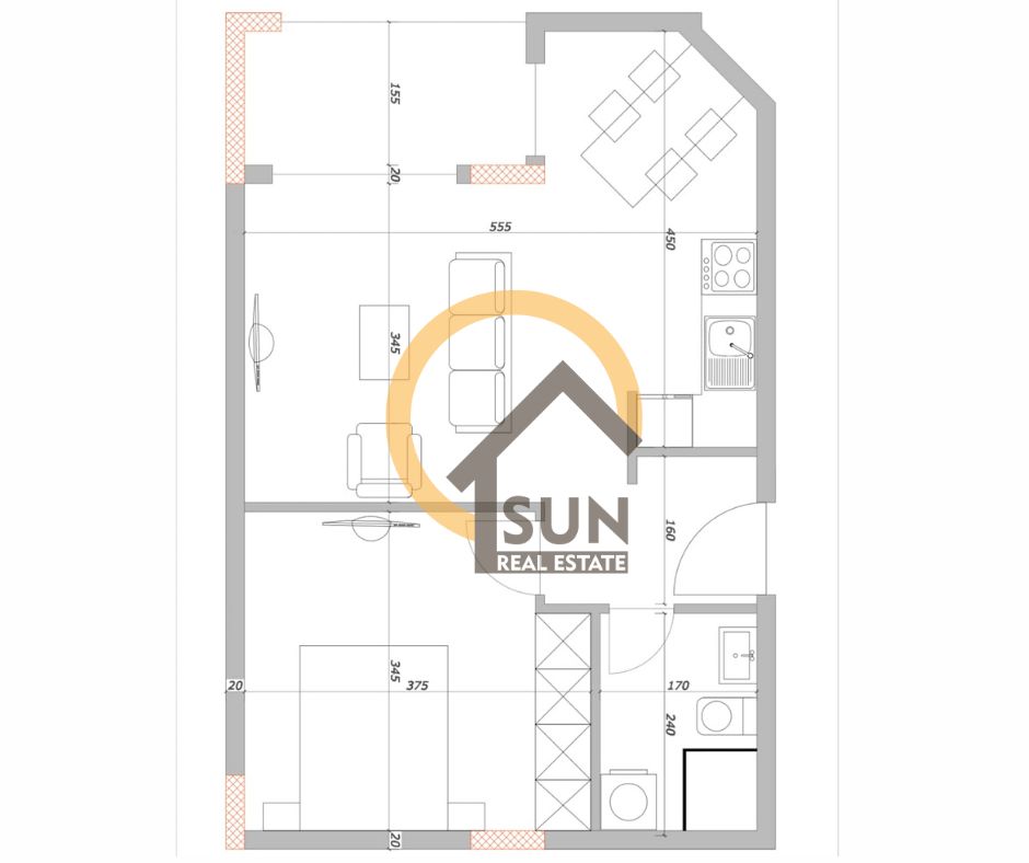 Ulqin, shitet apartament 1+1+Ballkon Kati 0, 44 m² 79.200 € (PINJESH, ULQIN)