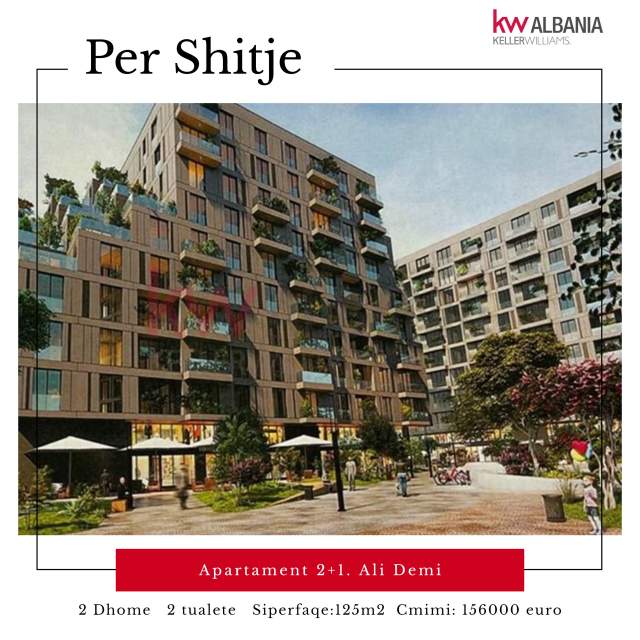 Tirane, shitet apartament Kati 2, 125 m² 156.000 Euro (Ali Demi,  Tiranë,  Shqipëri)