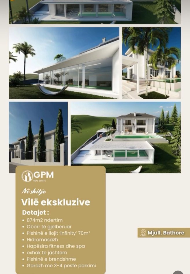 Tirane, shitet Vile , 874 m² (Mjull Bathore)