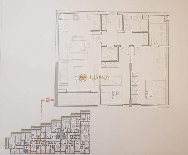 Tirane, shes Kati 4, 124 m² 1.300 Euro/m2 (Liqeni i Thate)