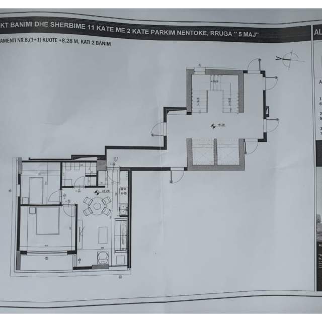 Tirane, shitet apartament 1+1+BLK Kati 4, 77 m² 92.000 Euro