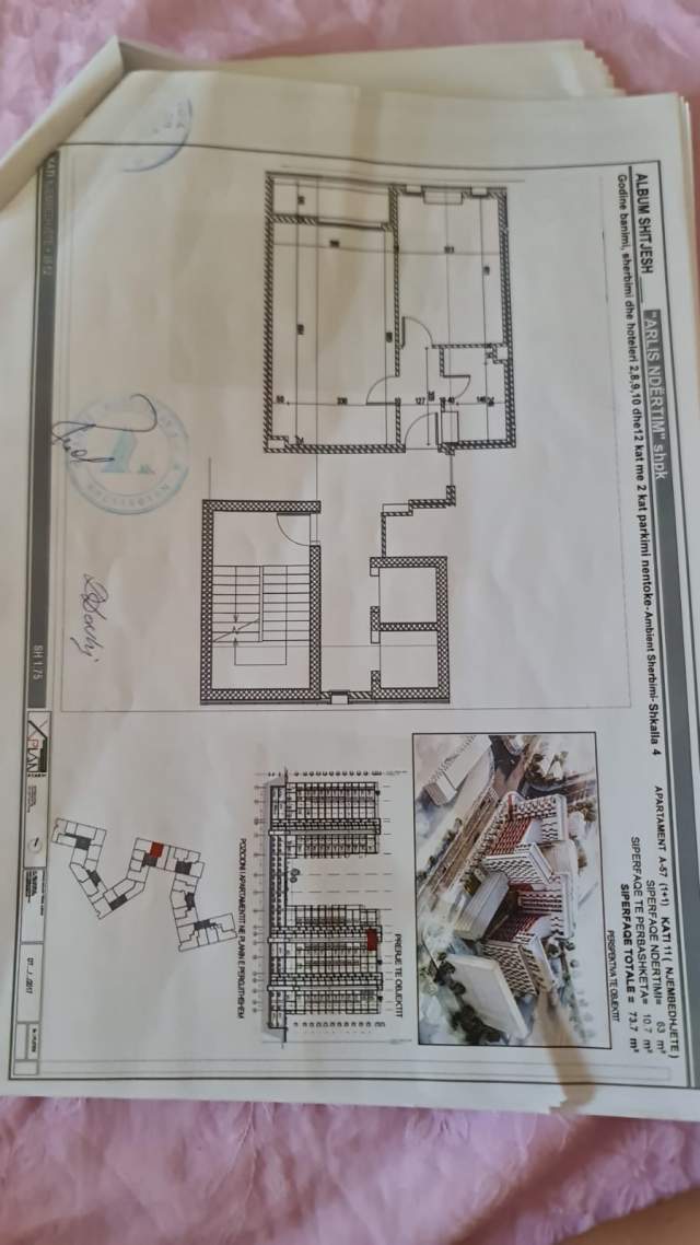 Tirane, shitet apartament 1+1+BLK Kati 11, 74 m² 88.000 Euro (Adresa :Rr dibres amerikan 2 Rr lluk cakaj)