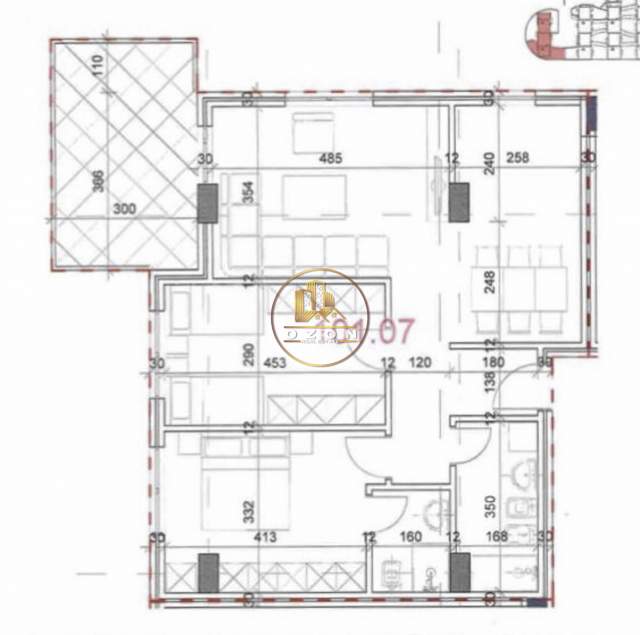Tirane, shitet apartament 2+1+BLK Kati 3, 120 m² 156.351 Euro (Kodra e Diellit)
