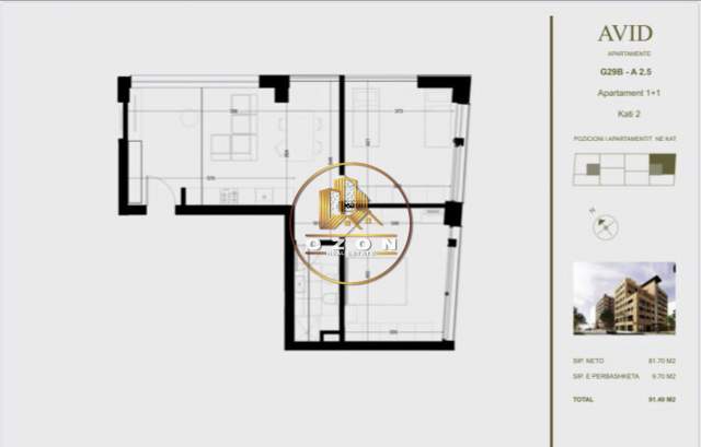 Tirane, shitet apartament 2+1 Kati 3, 92 m² 1.150 Euro/m2 (Rruga Filip Jano)
