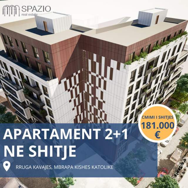 Tirane, shitet apartament 2+1+BLK Kati 9, 116 m² 181.000 Euro (Rruga ''Kavajes'')