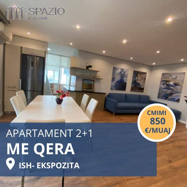 Tirane, jepet me qera apartament 2+1+BLK Kati 13, 125 m² 850 Euro (Ish Ekspozita)
