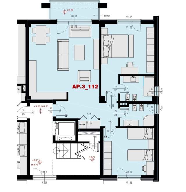 Tirane, shitet apartament 2+1+BLK Kati 1, 121 m² 241.300 Euro (Rruga Hiqmet Buzi)