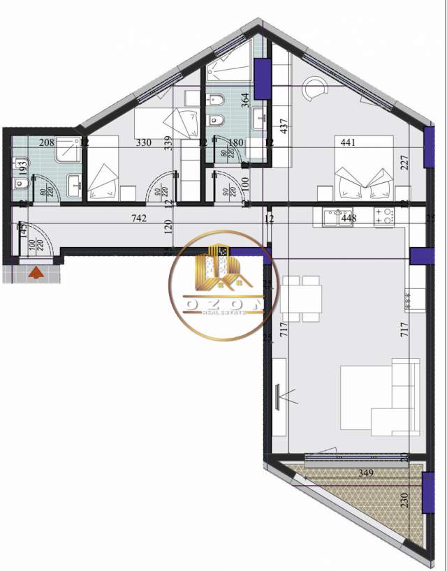Tirane, shitet apartament 2+1+A+BLK Kati 7, 119 m² 1.400 Euro/m2 (RRUGA DRITAN HOXHA)