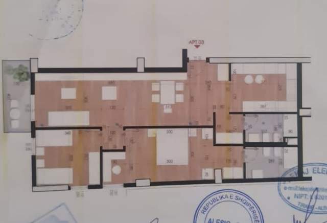 Tirane, shitet apartament 2+1 Kati 9, 120 m² 132.000 Euro (Rruga Beniamin Kruta)