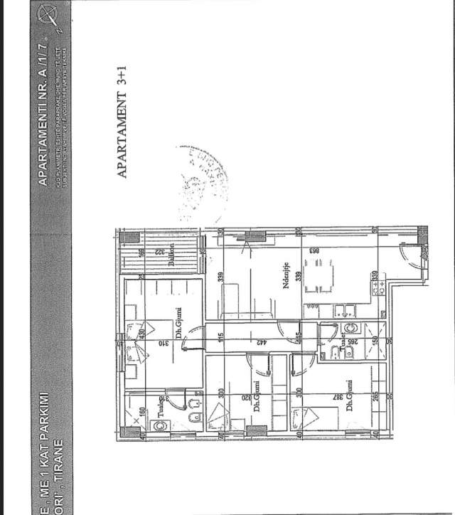 Tirane, shitet apartament 3+1 Kati 7, 93 m² 88.500 Euro (Rruga 29 Nentori)