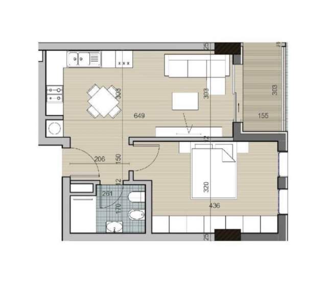 Tirane, shitet apartament 1+1 65 m² 45.000 Euro (Rruga Gryka e Kacanikut)