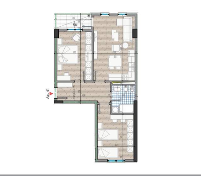 Tirane, shitet apartament 2+1+BLK Kati 7, 92 m² 65.000 Euro (Univers City)