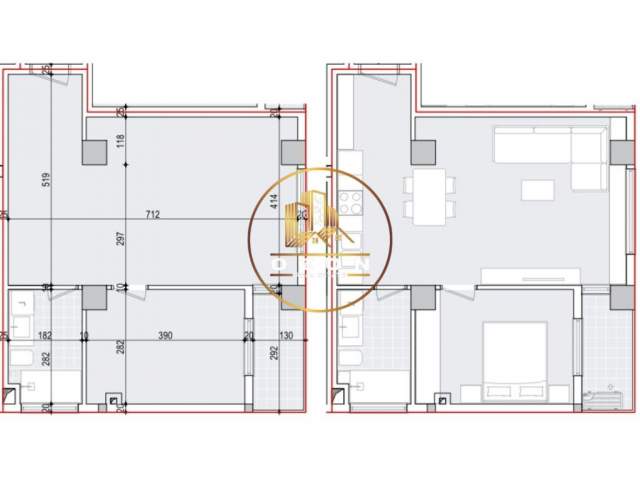 Tirane, shitet apartament 1+1+A+BLK Kati 1, 58 m² 1.700 Euro/m2 (PAZARI I RI)