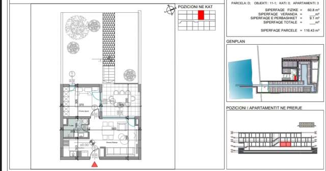 Durres, shitet apartament 1+1 Kati 0, 699 m² 150.000 Euro (Hamallaj, Durres)