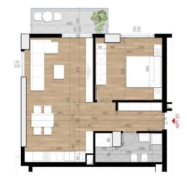 Tirane, shitet apartament 1+1+A+BLK Kati 7, 80 m² 107,000 Euro (Rezidenca Turdiu)