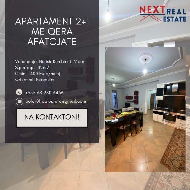 Lungomare, jepet me qera apartament 2+1+A+BLK Kati 6, 400 Euro (Tek ish kombinati)