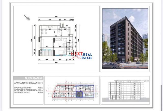 Vlore, shitet apartament 1+1 Kati 1, 82 m² 90.420 Euro (Rruga Pelivan Leskaj)