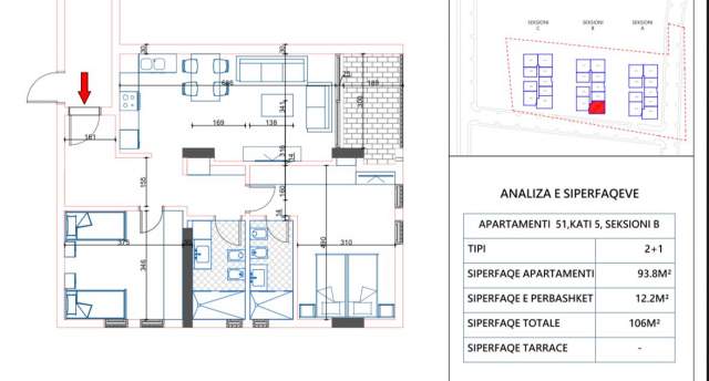 Orikum, shitet apartament 1+1+BLK Kati 5, 69 m² 69.000 Euro