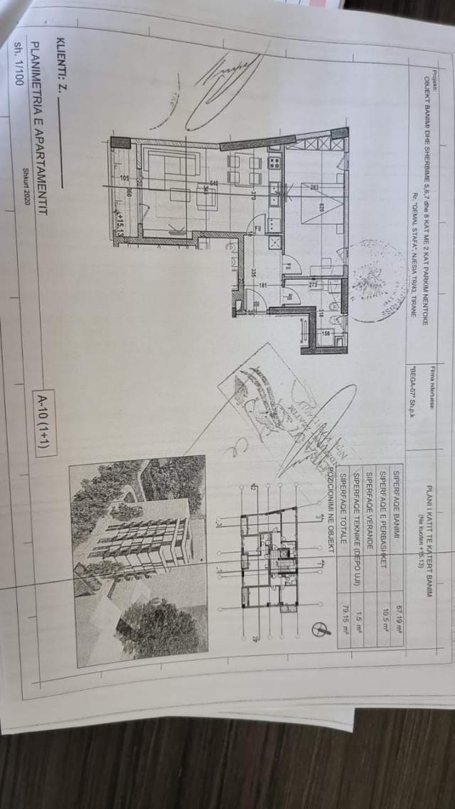 Tirane, shitet apartament 1+1+BLK Kati 4, 79 m² 150.000 Euro (rruga Qemal Stafa)